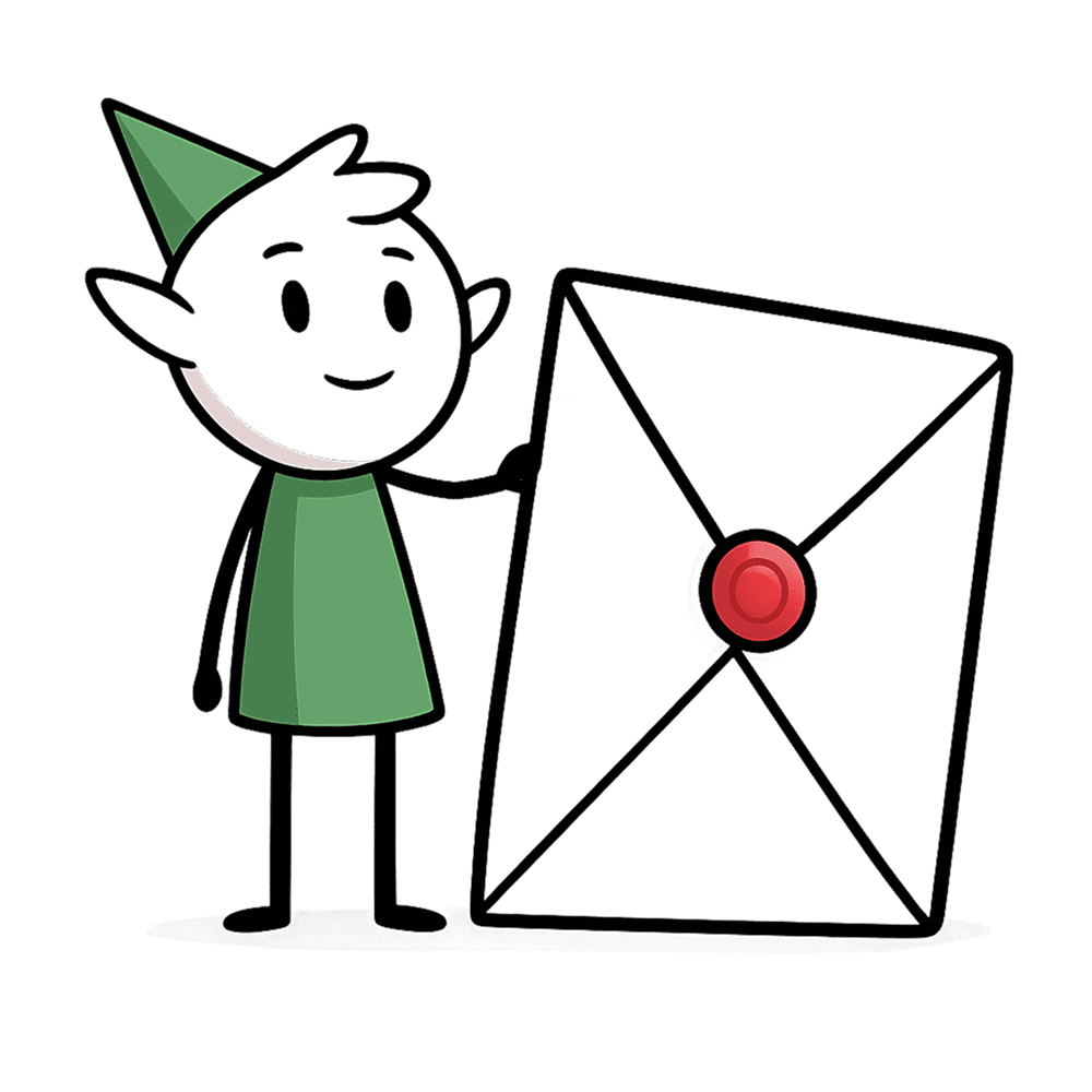 HonestElf — elf holding an envelope